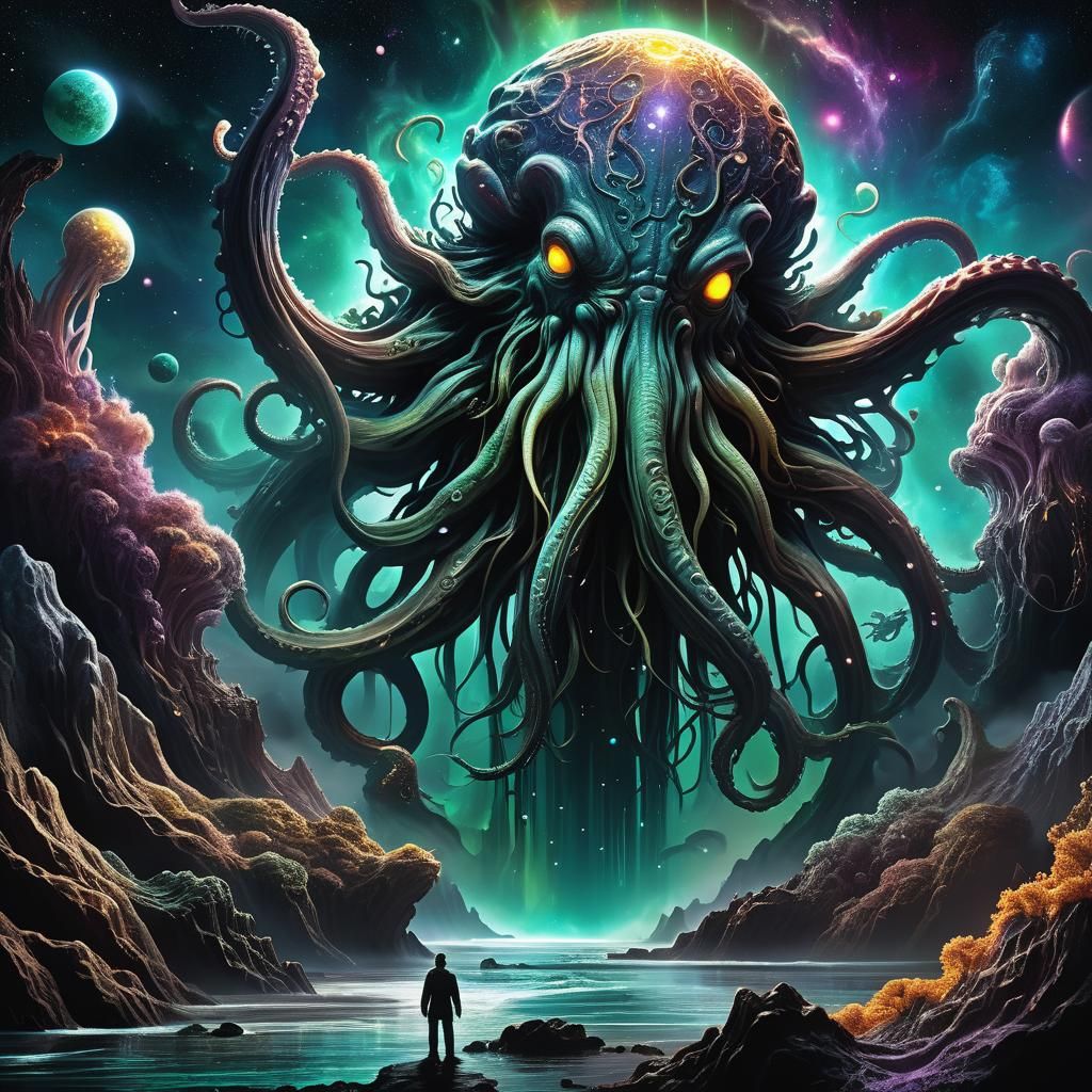 Cthulhu's Desolation: An Epic Cosmic Horror Scene