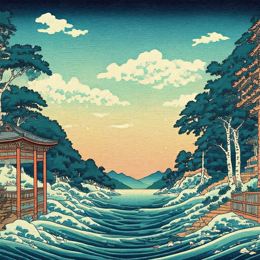 Detailed Ukiyo-e Style Scene