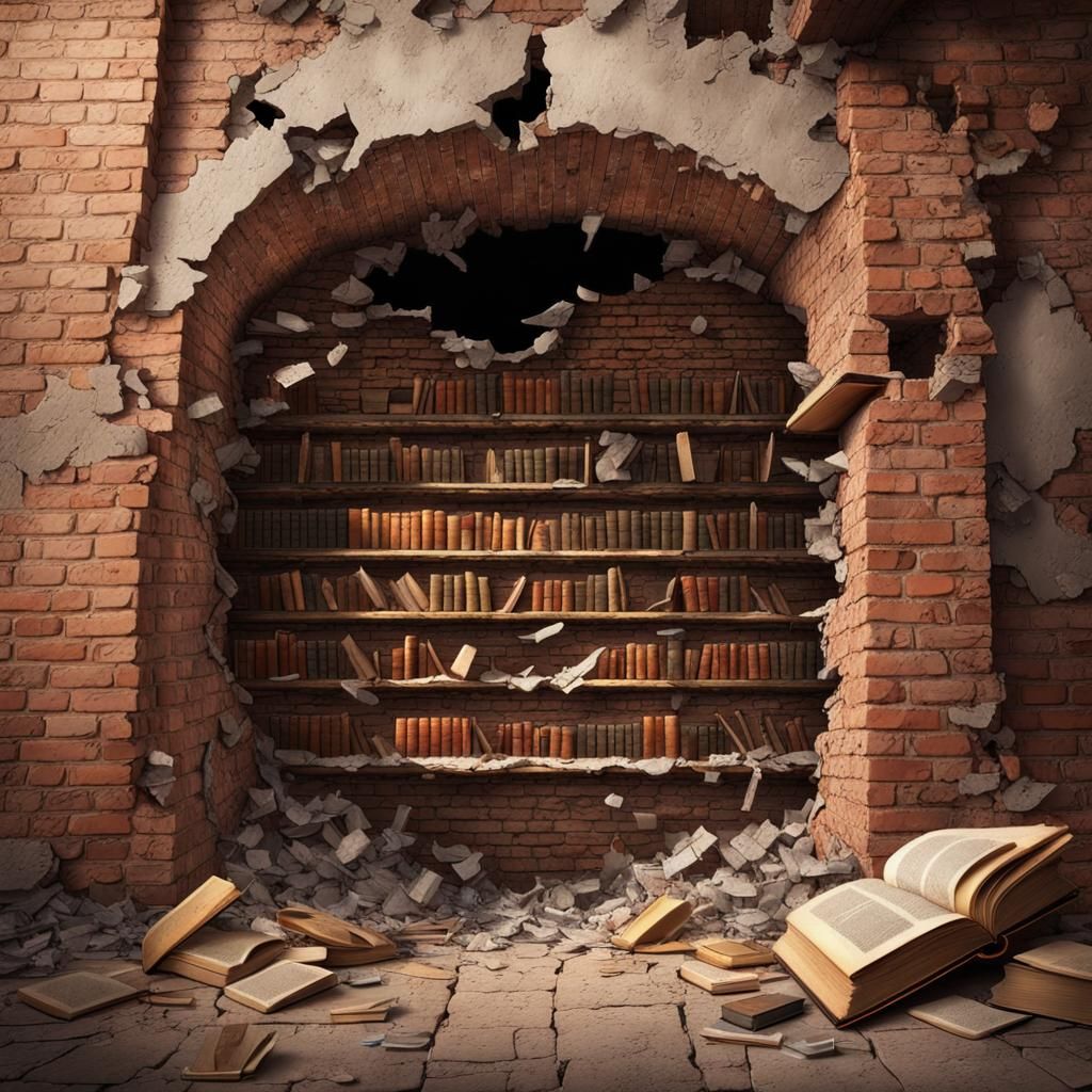 Hidden Fantasy Library Revealed in Brick Wall
