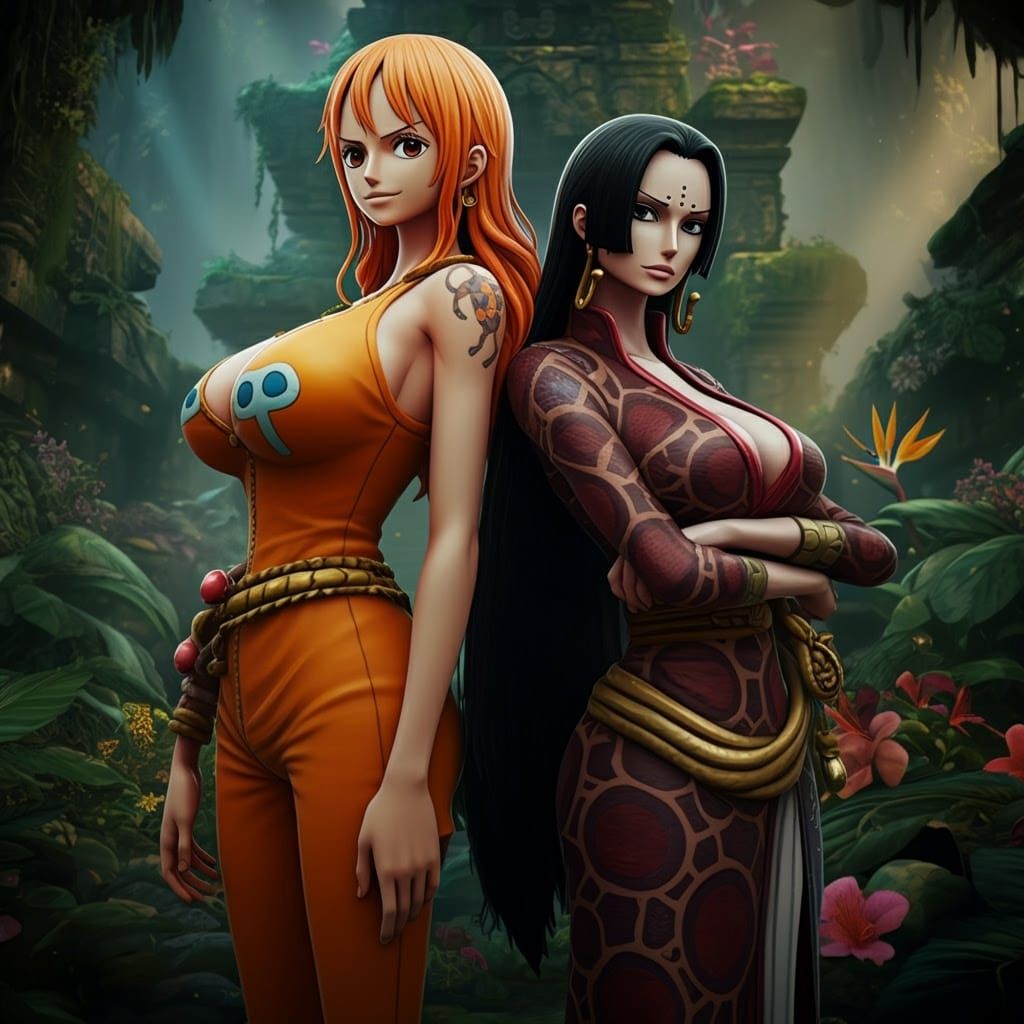 Epic Jungle Goddesses in Vibrant, Golden Light