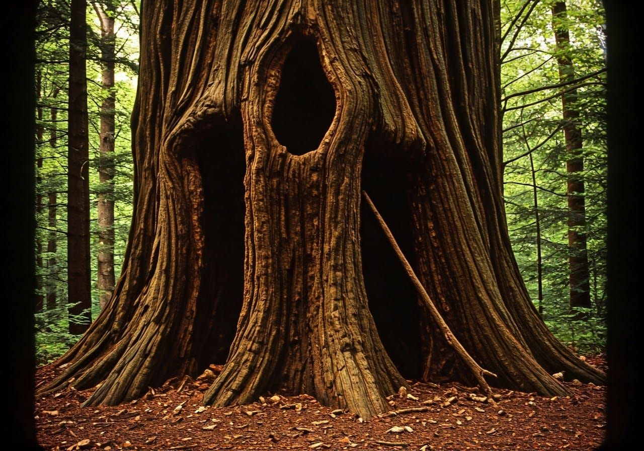 1980s Videocamera Color Treehouse in Maryland Woods