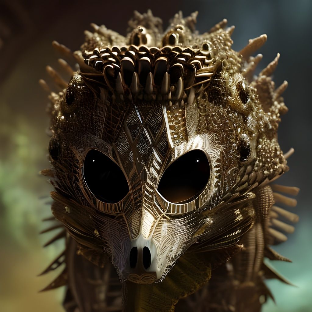 Cute Hedgehog Portrait in Dark Fantasy Style