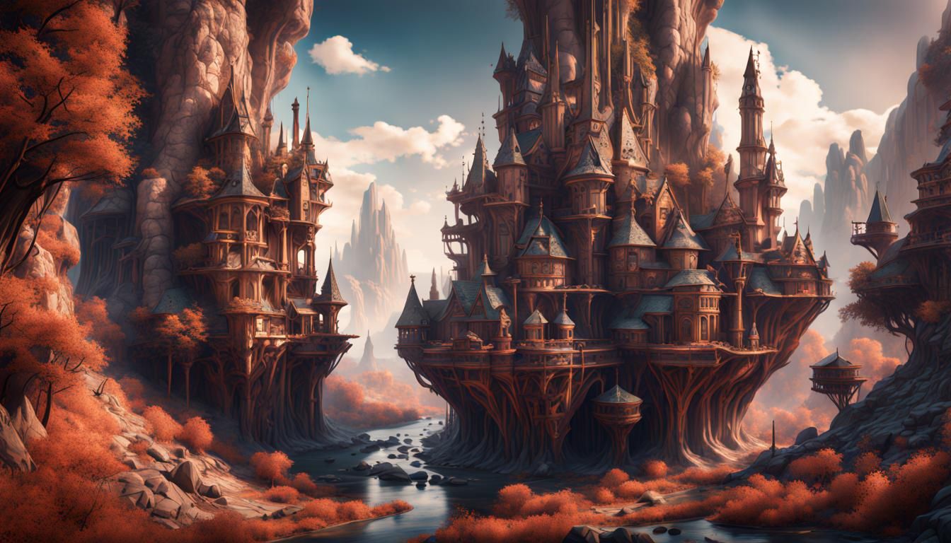 Detailed Matte Painting with Deep Color