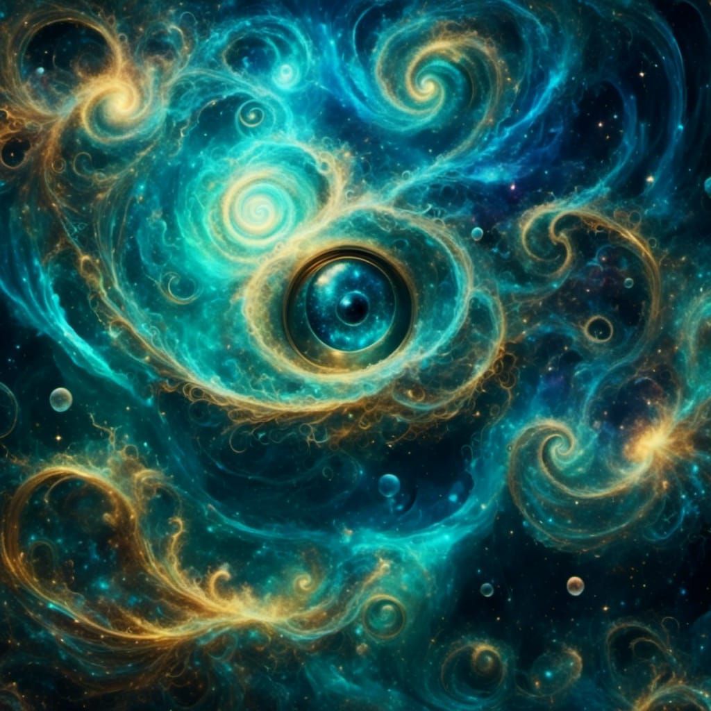 Surreal Face Dissolving into Water as Oil Painting