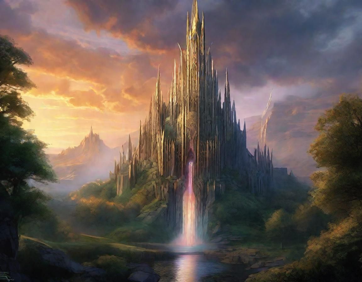 Galadriel at Barad Dur Watercolor Art