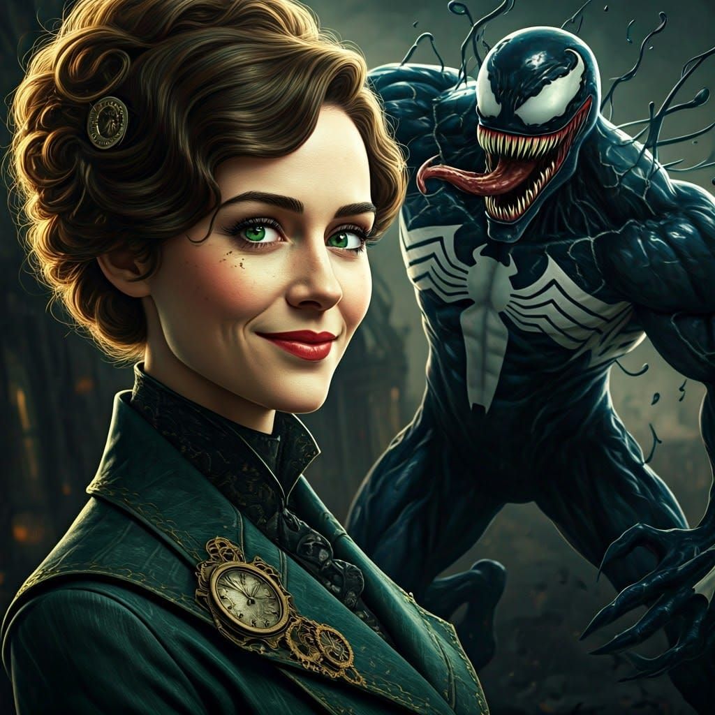 Miss Peregrine's Mischievous Gaze, Victorian Clockwork Style