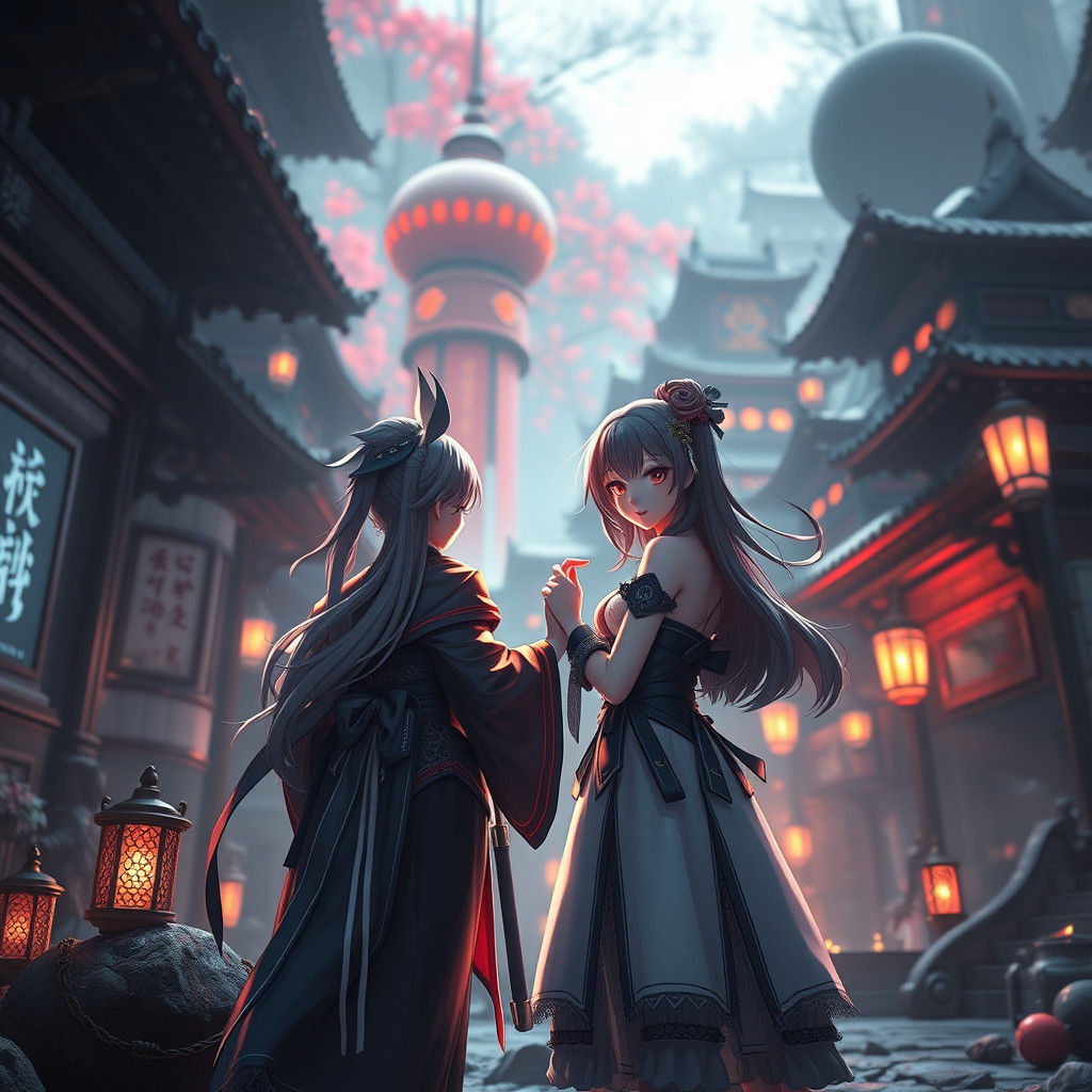 Anime-Inspired 3D Art in WLOP Style