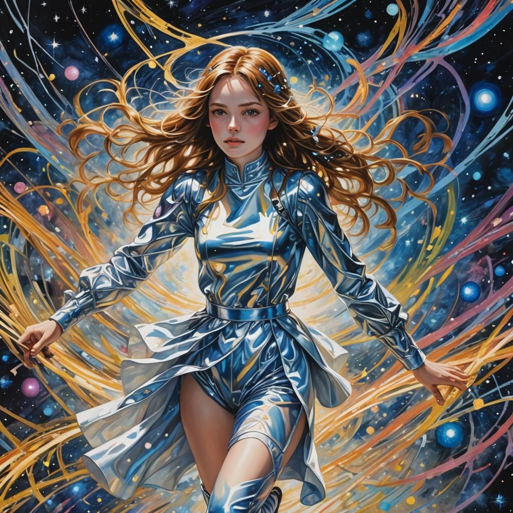 Alice in Starfield: Domenichino Style Oil Pastel