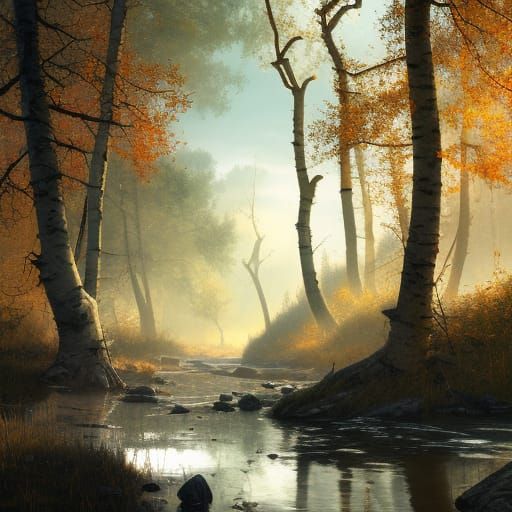 High Gothic Aspen Parkland in Autumn Sunlight