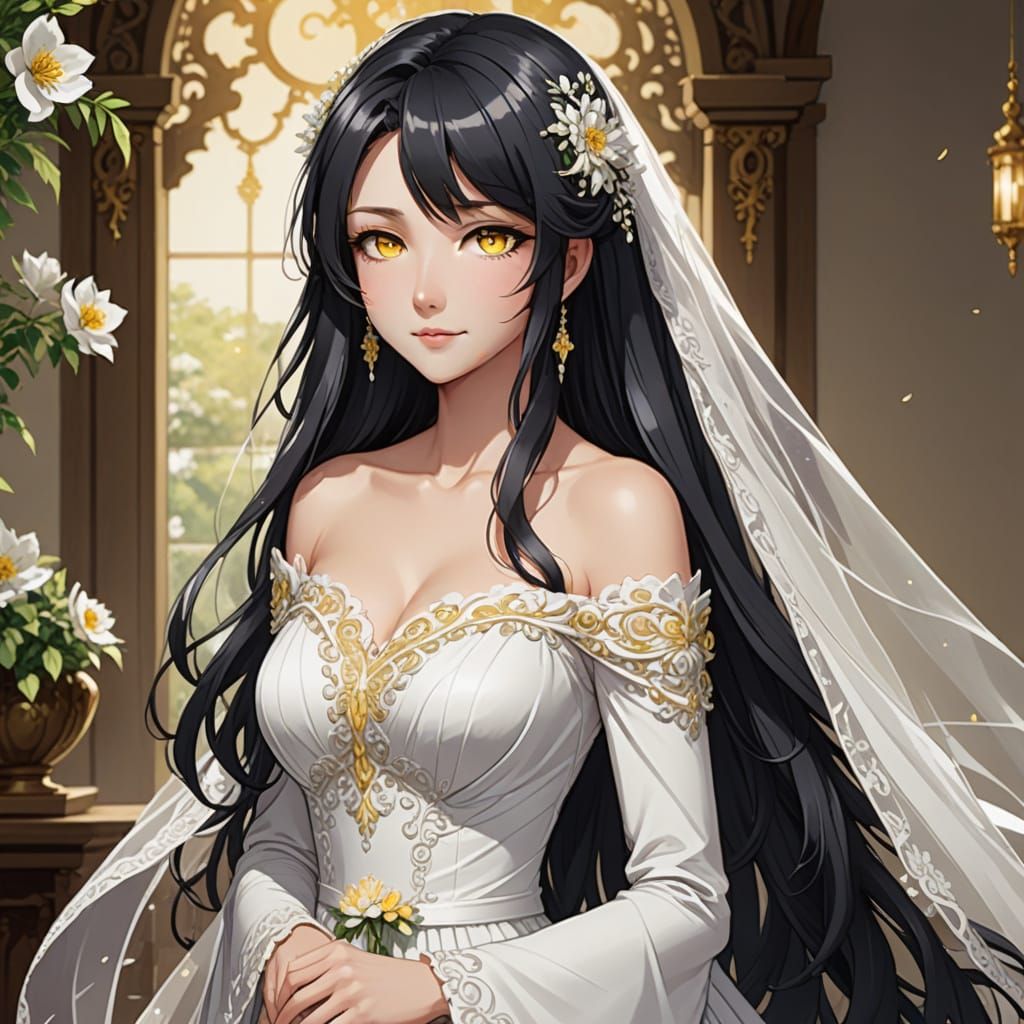 Anime Key Visual of Woman in White Dress