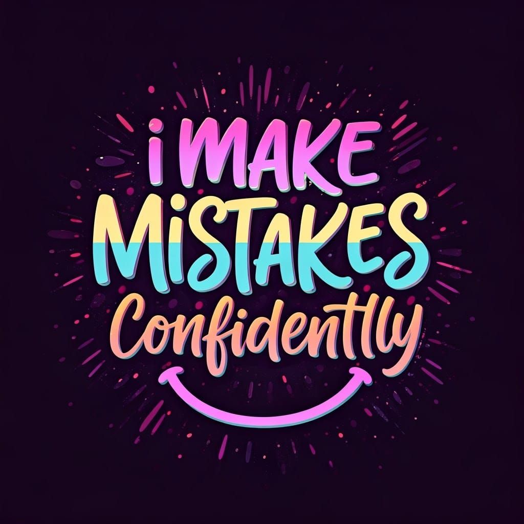 Vibrant Typography: I Make Mistakes Confidently