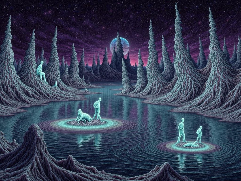 Exoplanet Wanderer Encounters Figures in Mercury Lake City