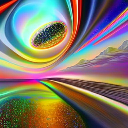 Radiant Galactic Dreamscape: A Futuristic Digital Art