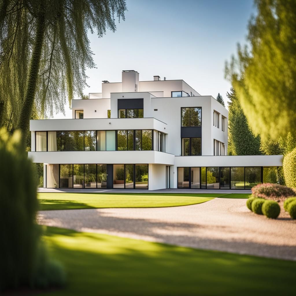 English Country House in Bauhaus Style