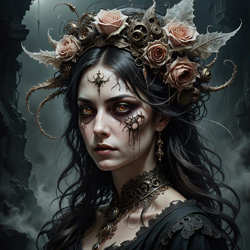 Ethereal Female Figure in Dreamlike Sfumato Style