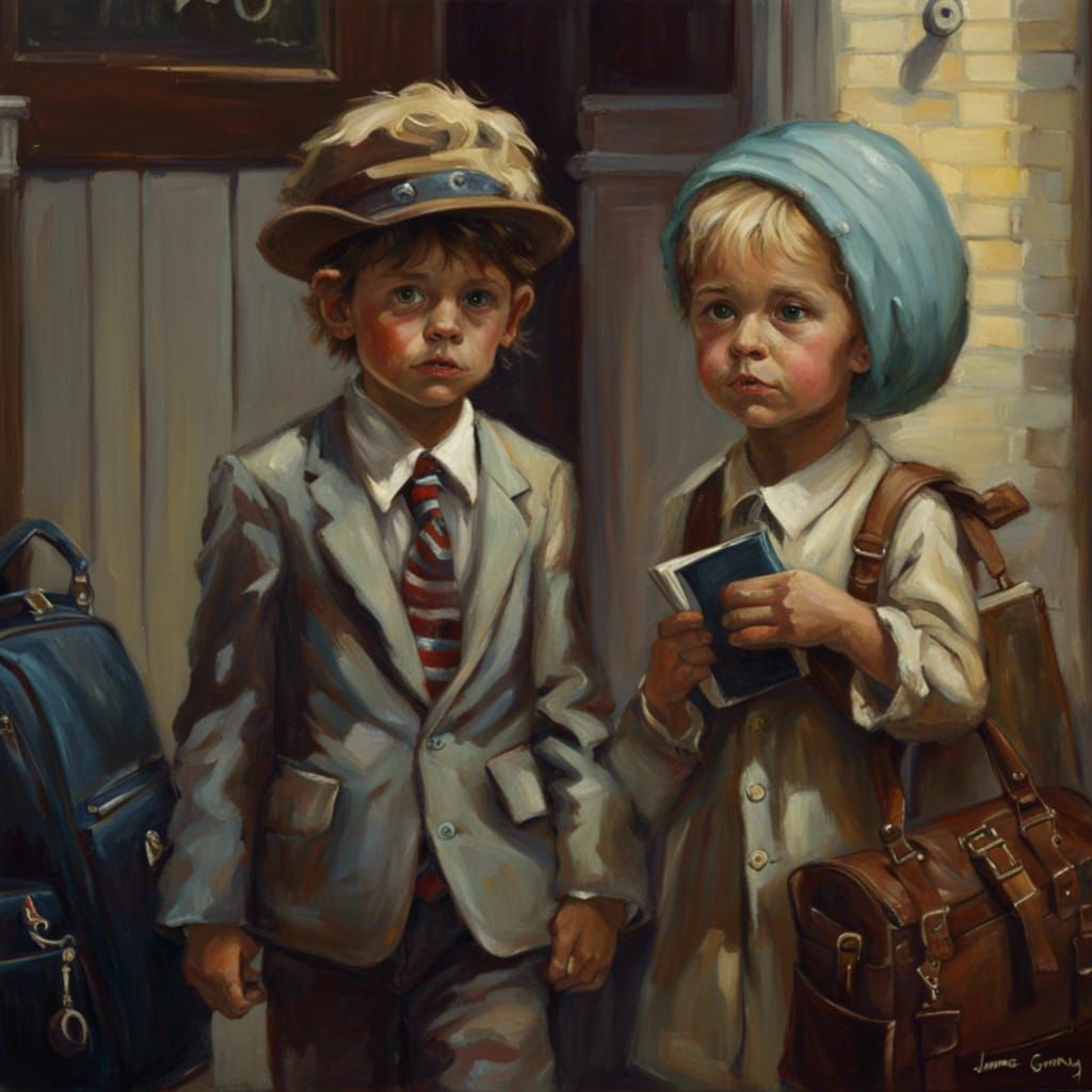 Monster's First Day: An Oil Painting Adventure