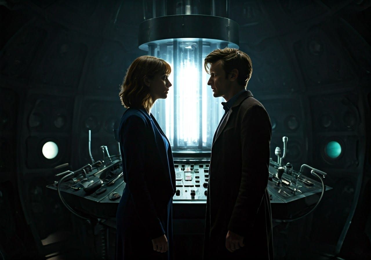 Doctor Who: Eleventh Doctor and Clara in TARDIS