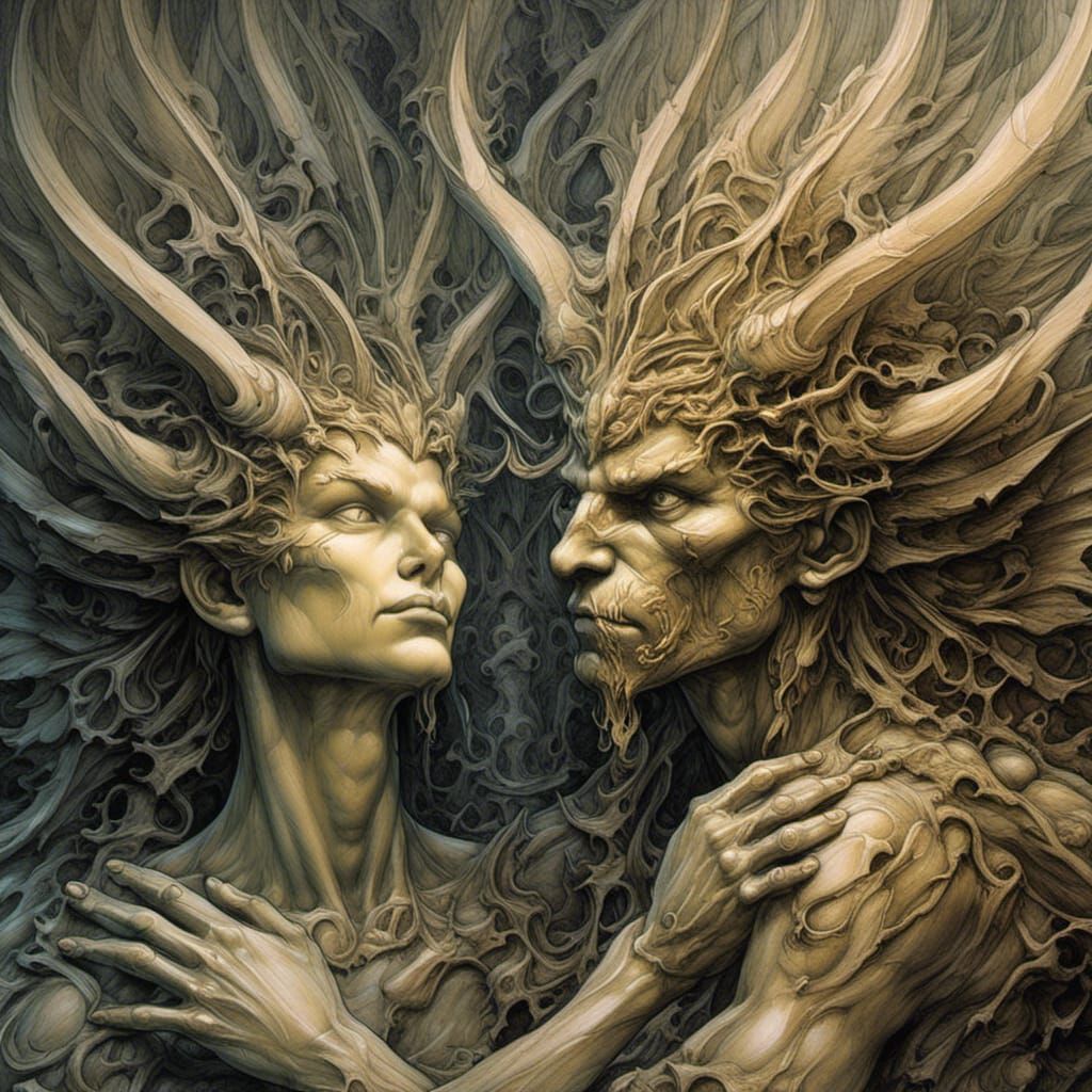 Angelic Battle: Angel vs Demon in Graffiti Art