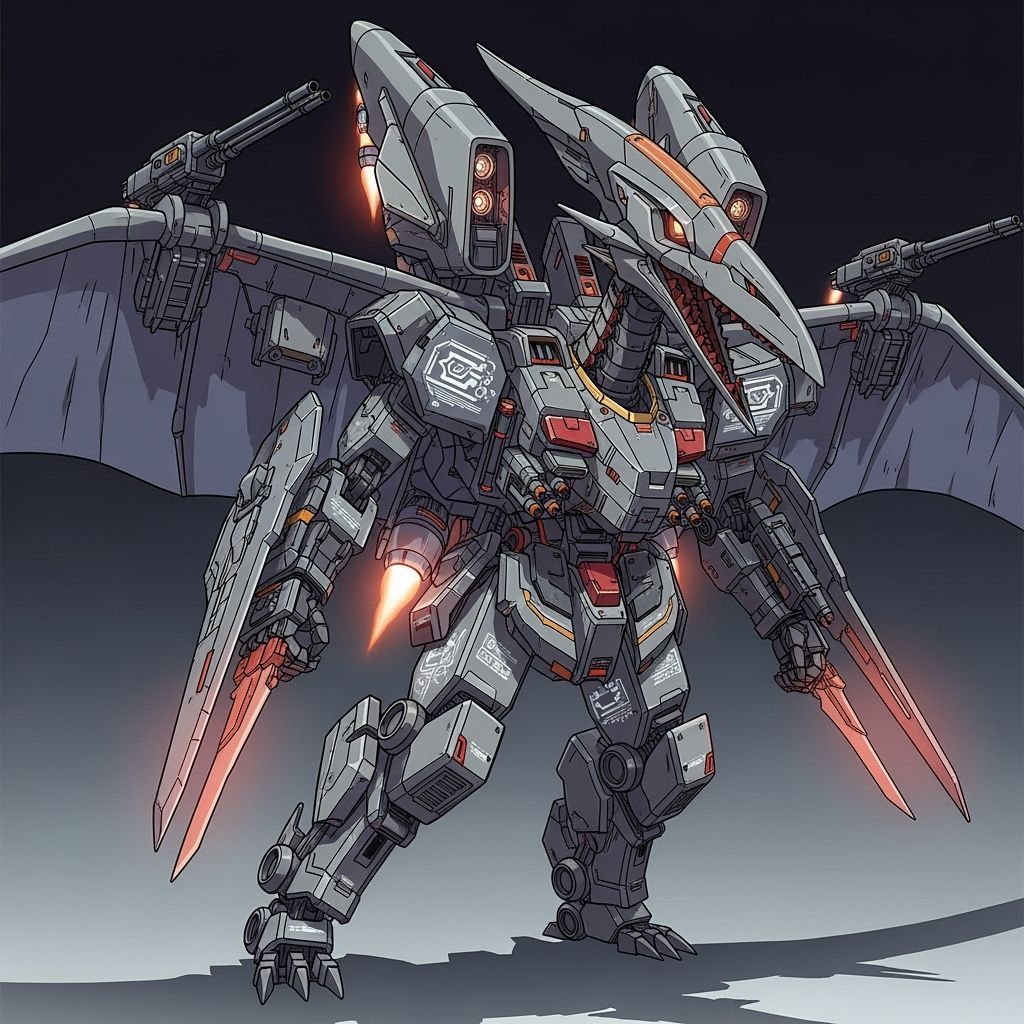 Colossal Pteranodon Mech Transforms into Powerful Spaceship