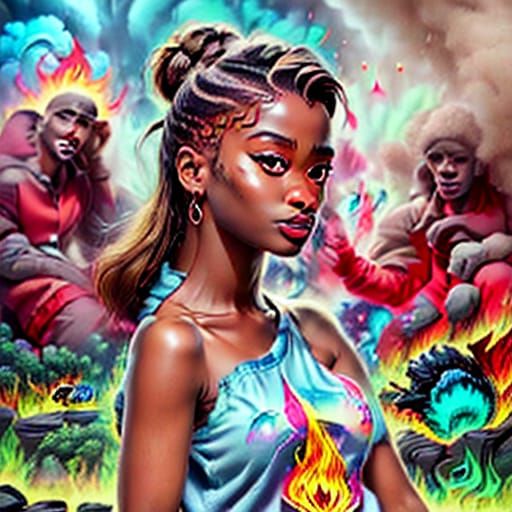 Guardian Goddesses in Hyperrealistic 3D Anime Art