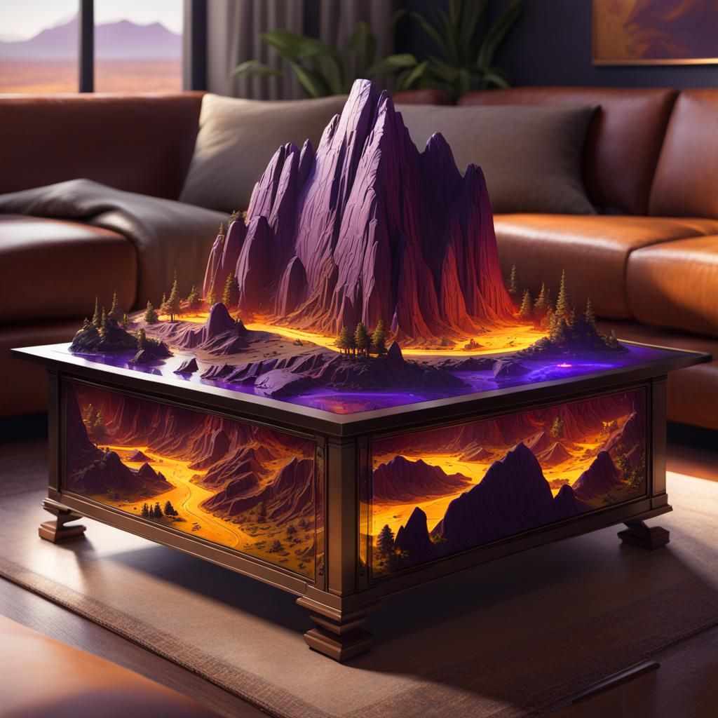 Miniature Uluru: Dark Fantasy Concept Art