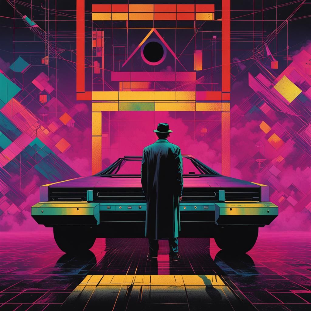 Early 2000s Nu-Metal Album Cover in Pop Art Style