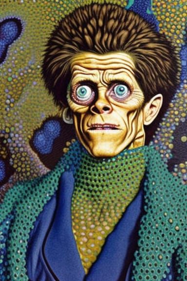 Willem Dafoe as Golem in Detailed Kinetic Style