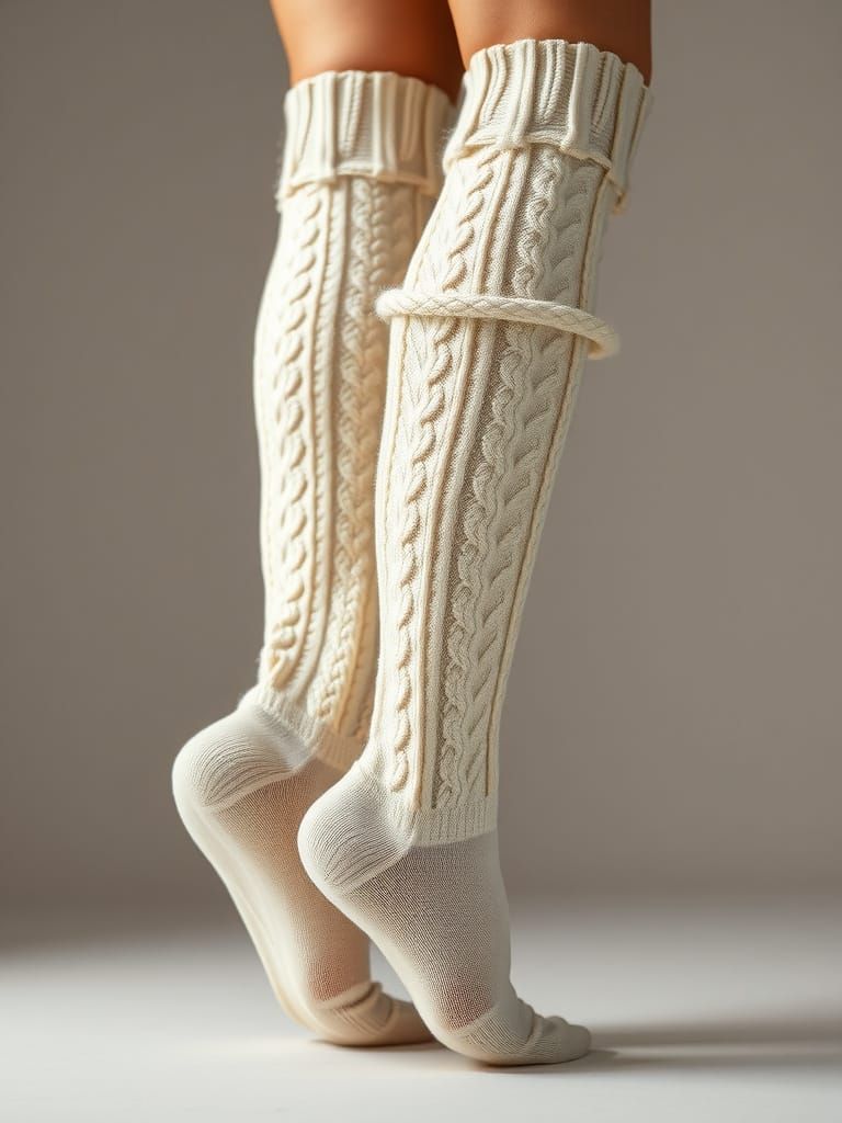 Elegant Knit Socks in Vogue France Style