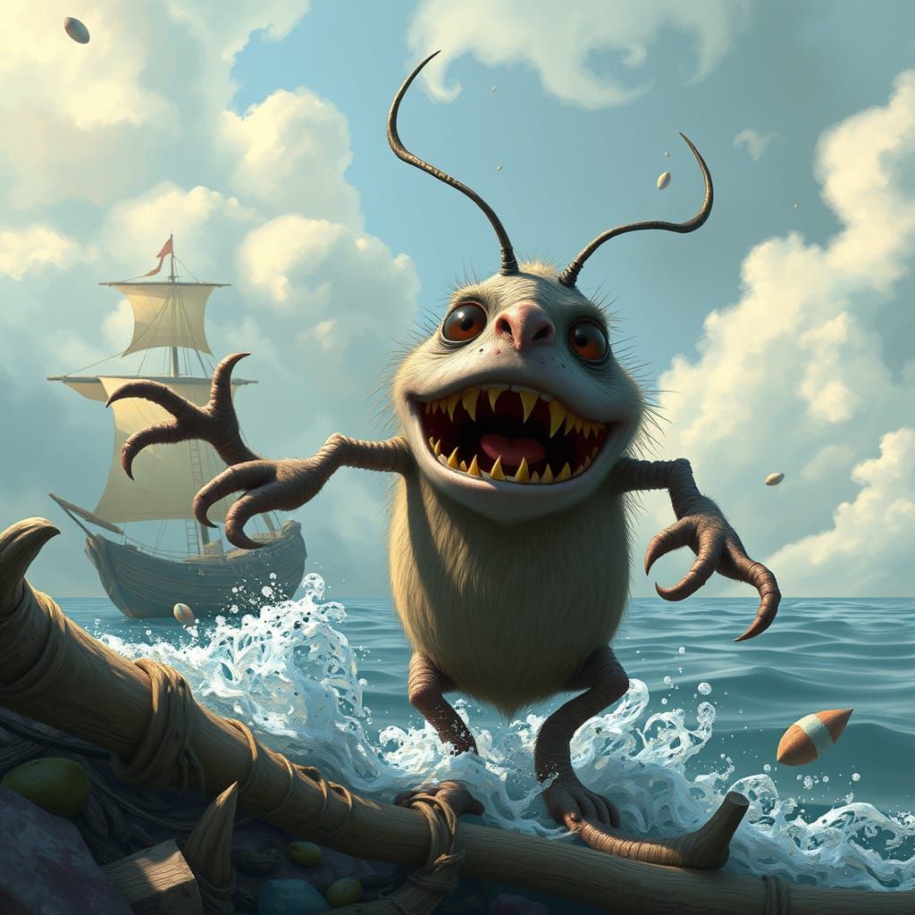 Gargantuan Bugbear amidst a Calamitous Cornucopia