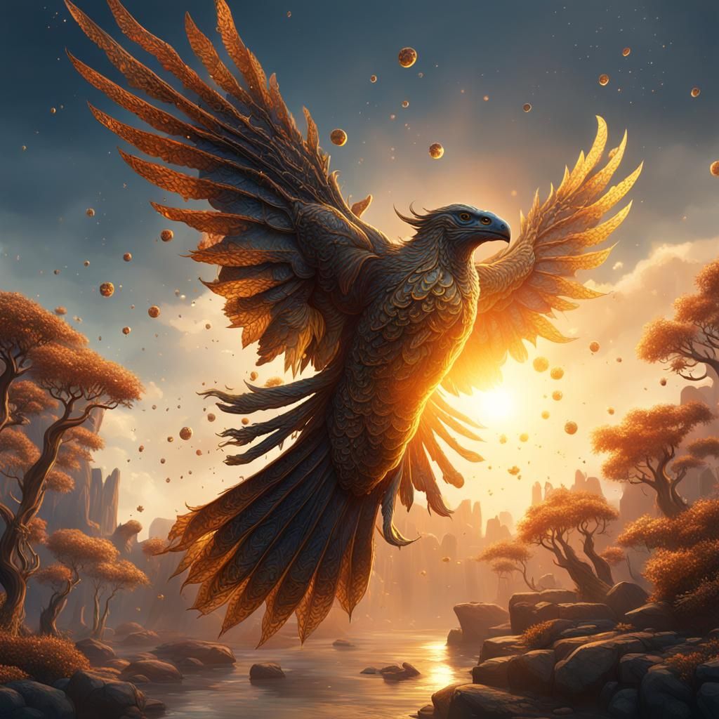 Fantastical Sun and Fly in Detailed Matte Painting