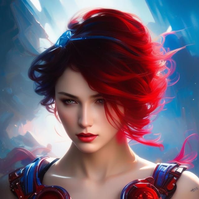 Steampunk Girl Portrait in Hyperdetailed Style