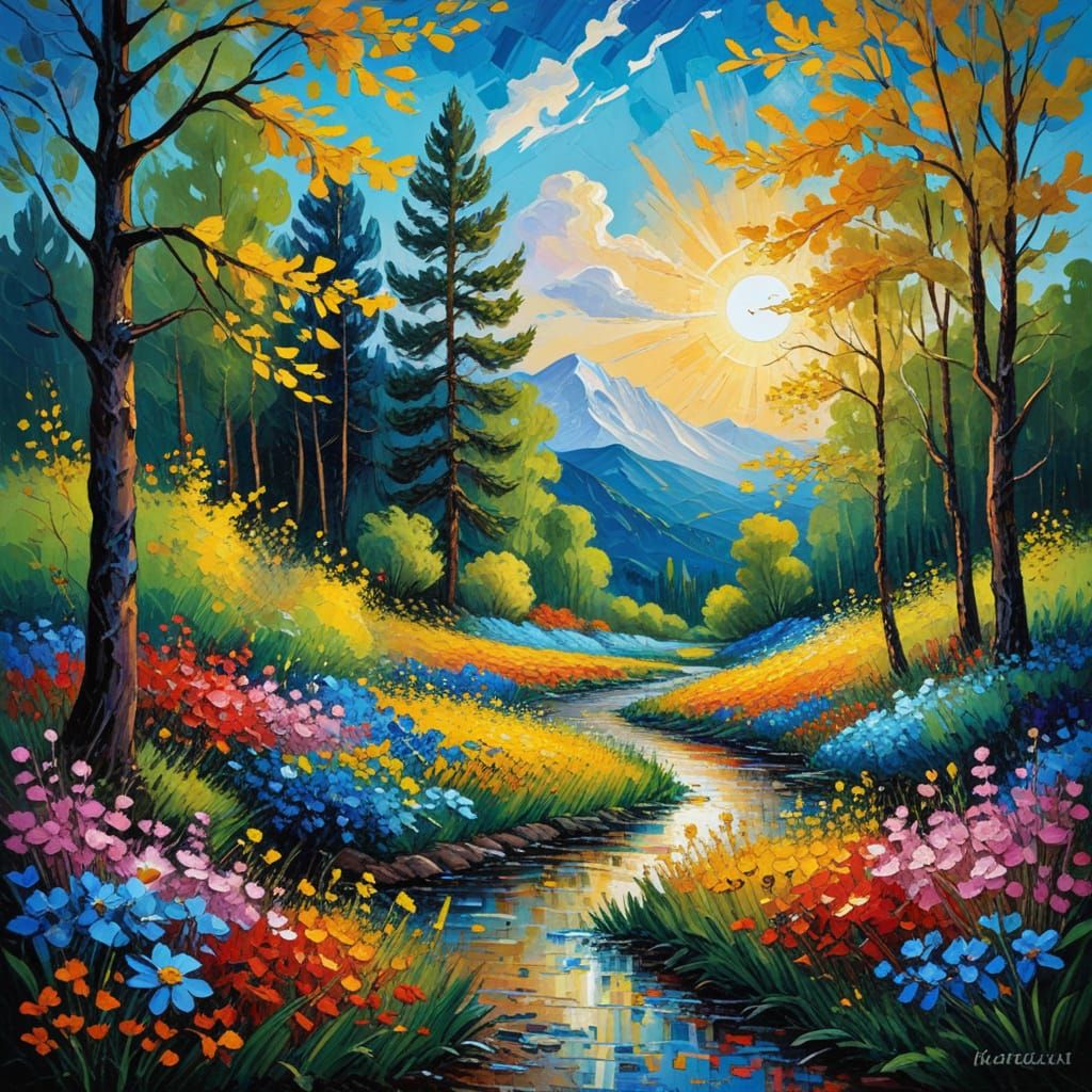 Vibrant Neo-Expressionist Spring Awakening