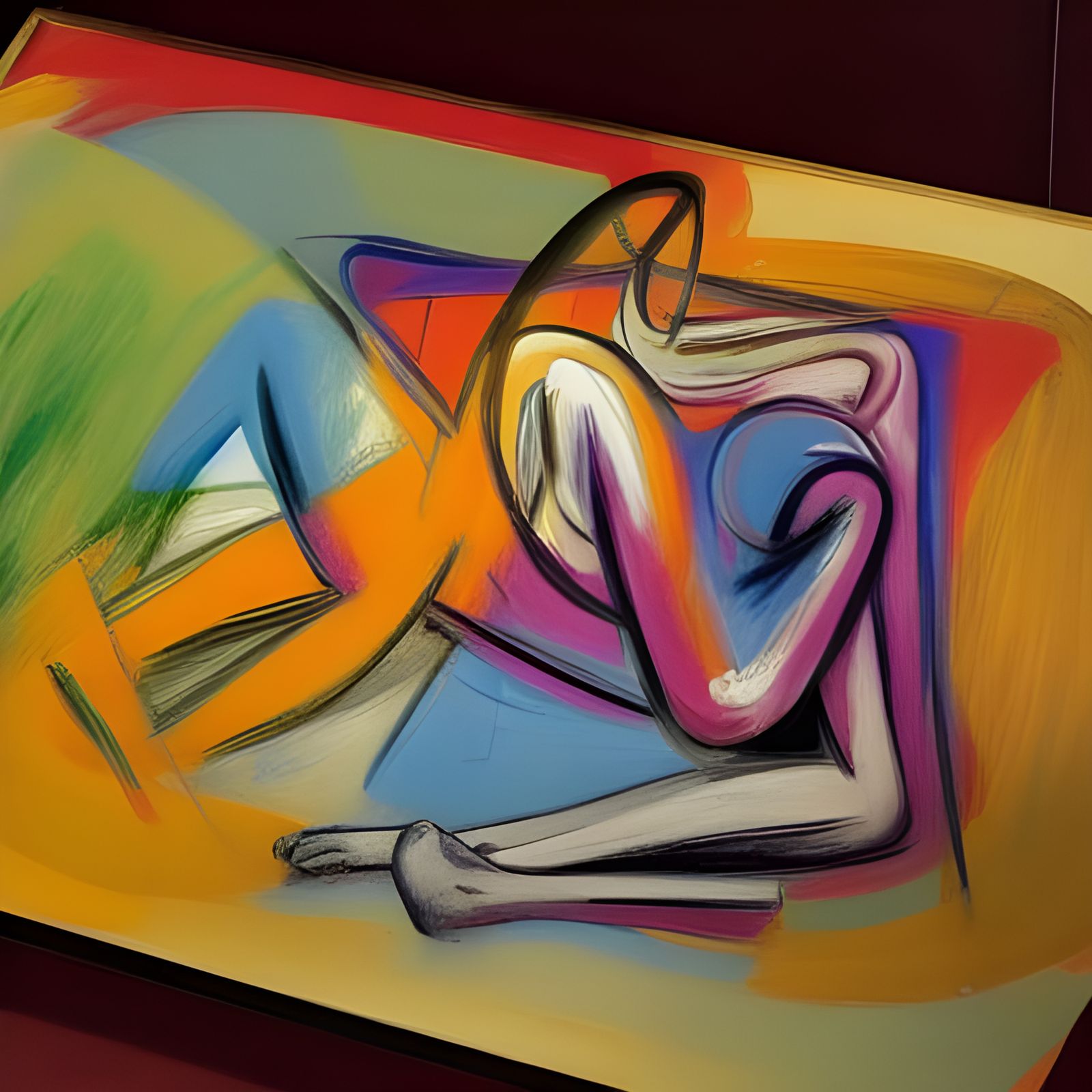 Abstract Portrait of Woman, de Kooning Style