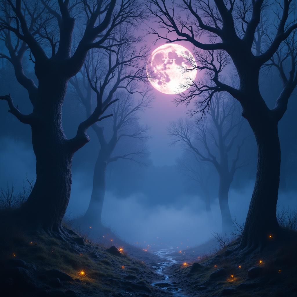 Ethereal Mist Rising from Mystical Forest