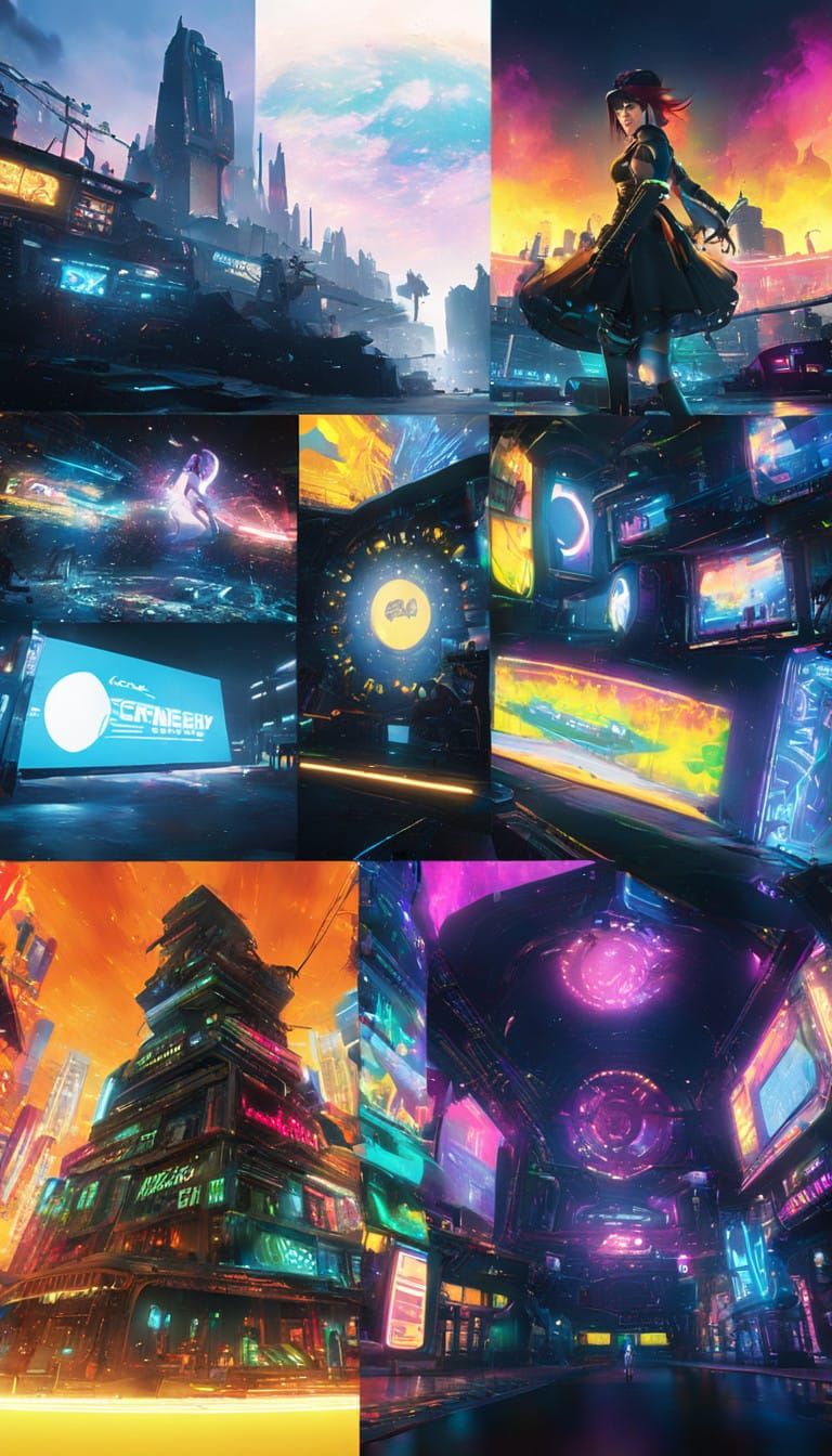 Cyberpunk 2099 Girl with Integrated Xbox Console