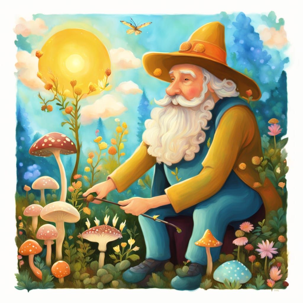 Giant Gardener in a Magical Miniature World