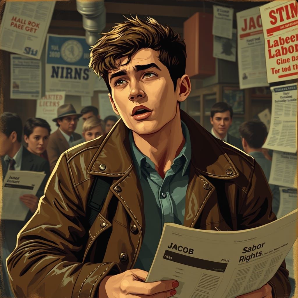 Journalist Argues for Labor Rights in Noir Style