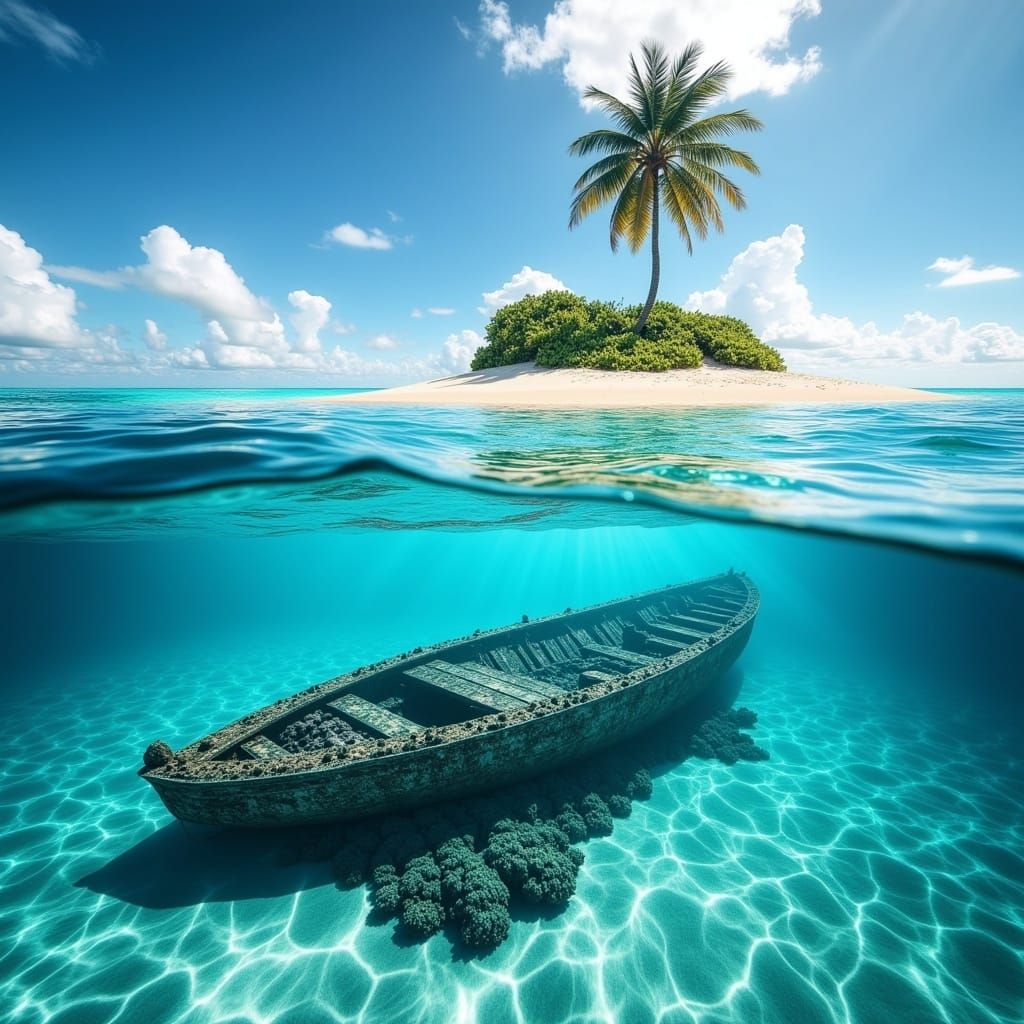 Desert Island Oasis in Turquoise Waters