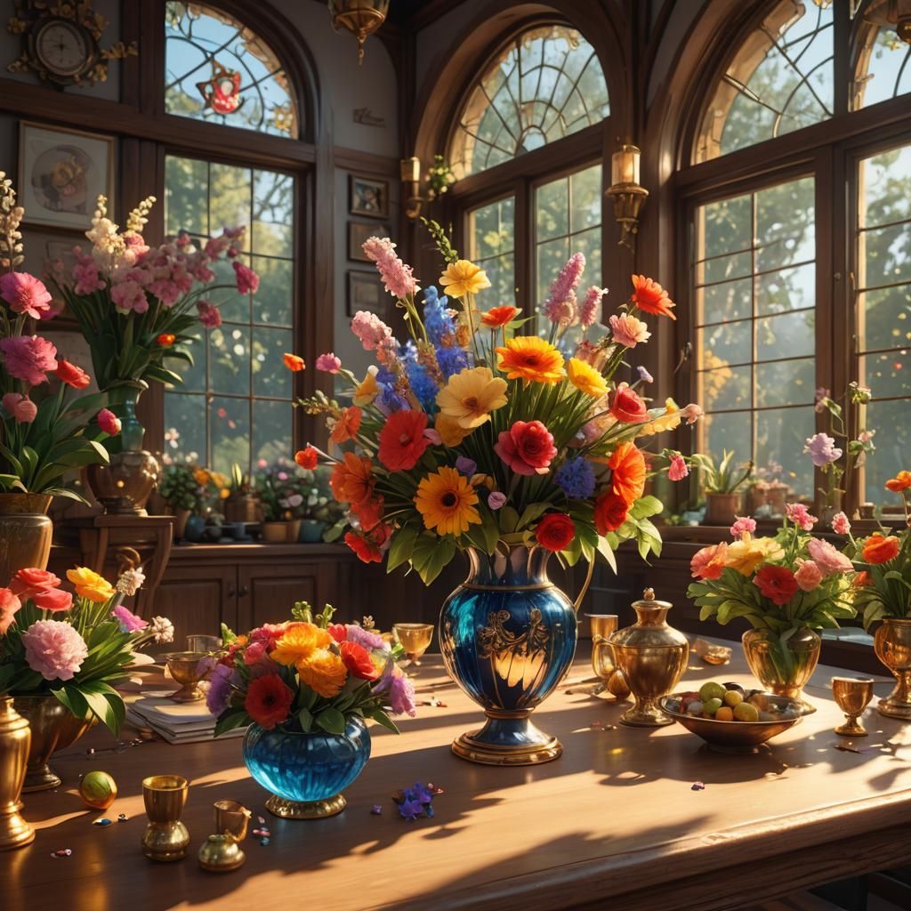 Majestic Flower Arrangements in Unreal Engine 5