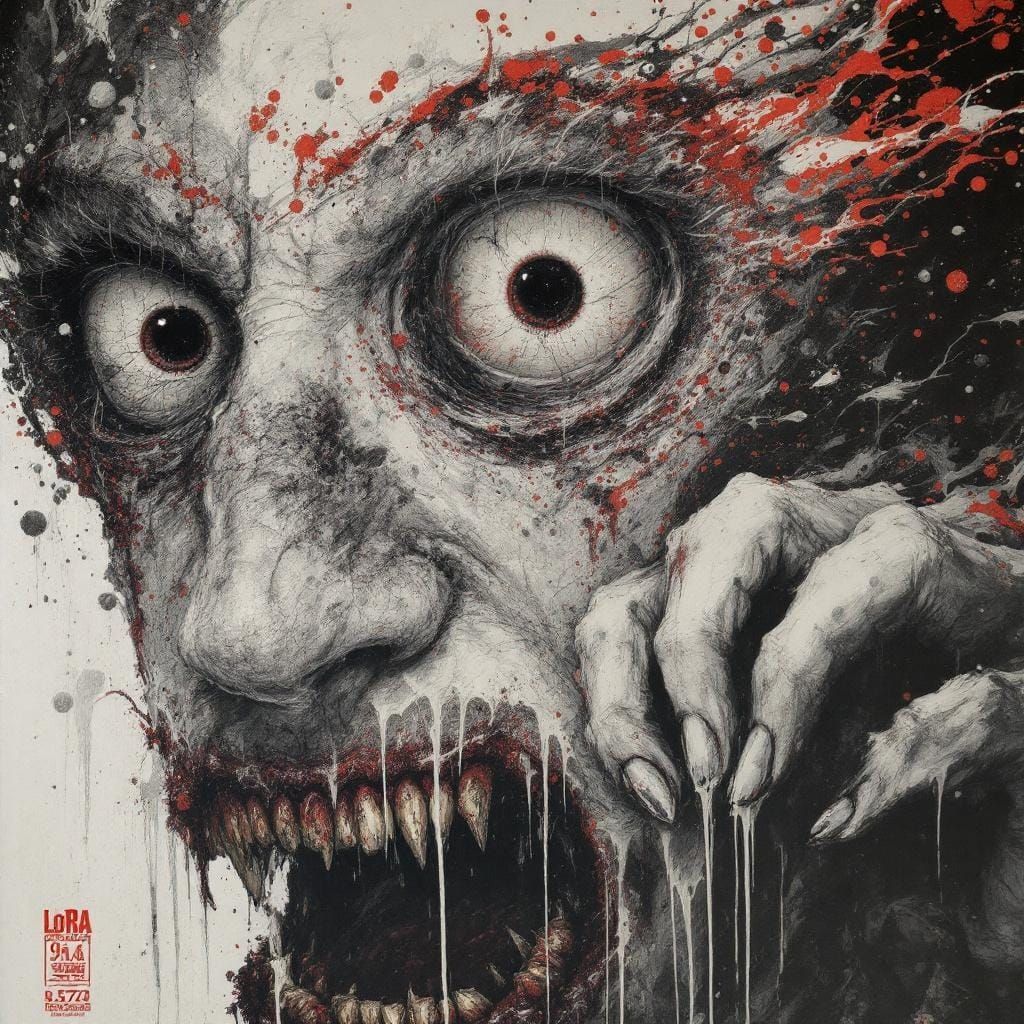 Dale Earnhardt in Stephen Gammell Horror Style