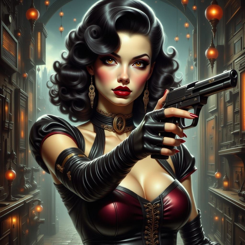 Elegant Gothic Beauty with a Dark Secret