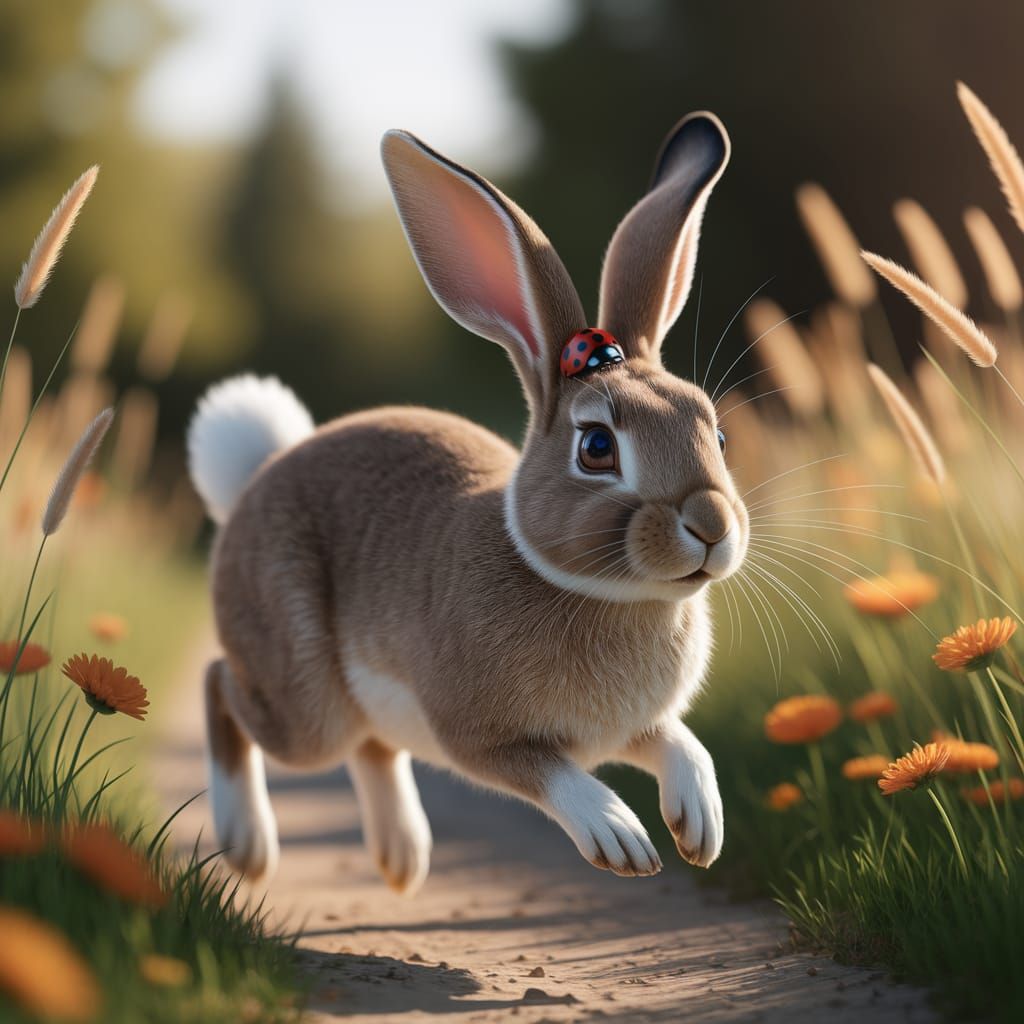 Rabbit's Meadow Run with Ladybug Passenger