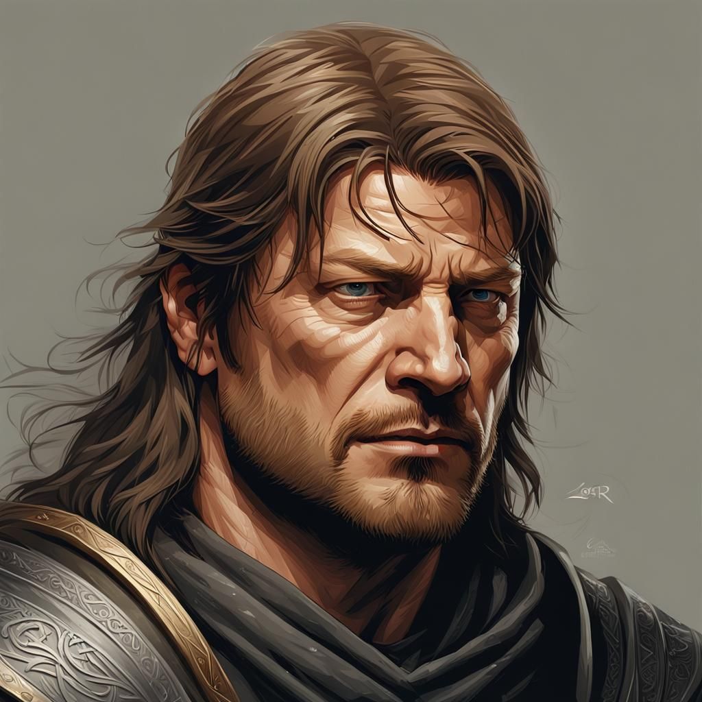 Noble Warrior Portrait in Hyperdetailed Style