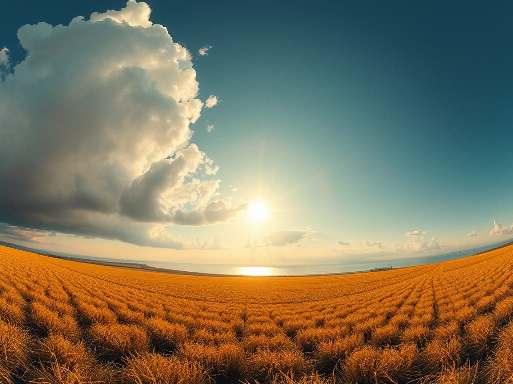 Panoramic Photorealistic Field Scene in HDRI