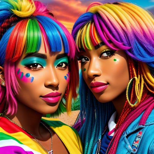 Inclusive Pride Celebration in Graffiti Style