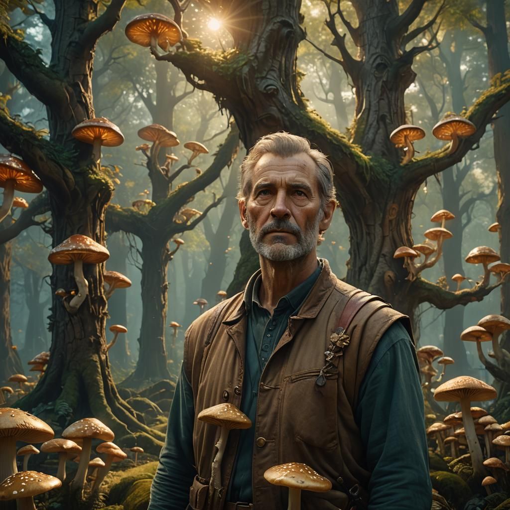 Mystical Forest Portrait of a Father Figure