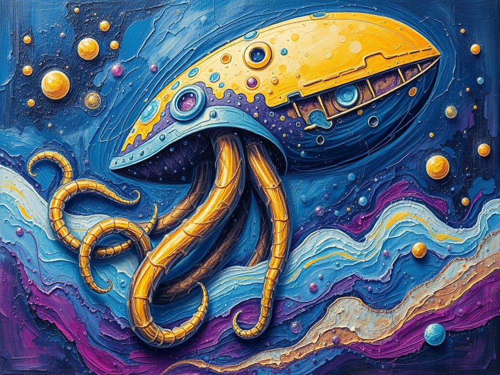 Ethereal Encounter in Vibrant Textures