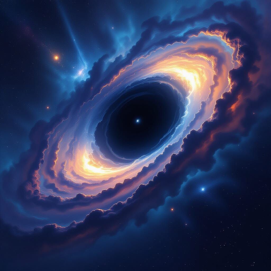 Swirling Black Hole Pulls Planet Into Cosmic Vortex