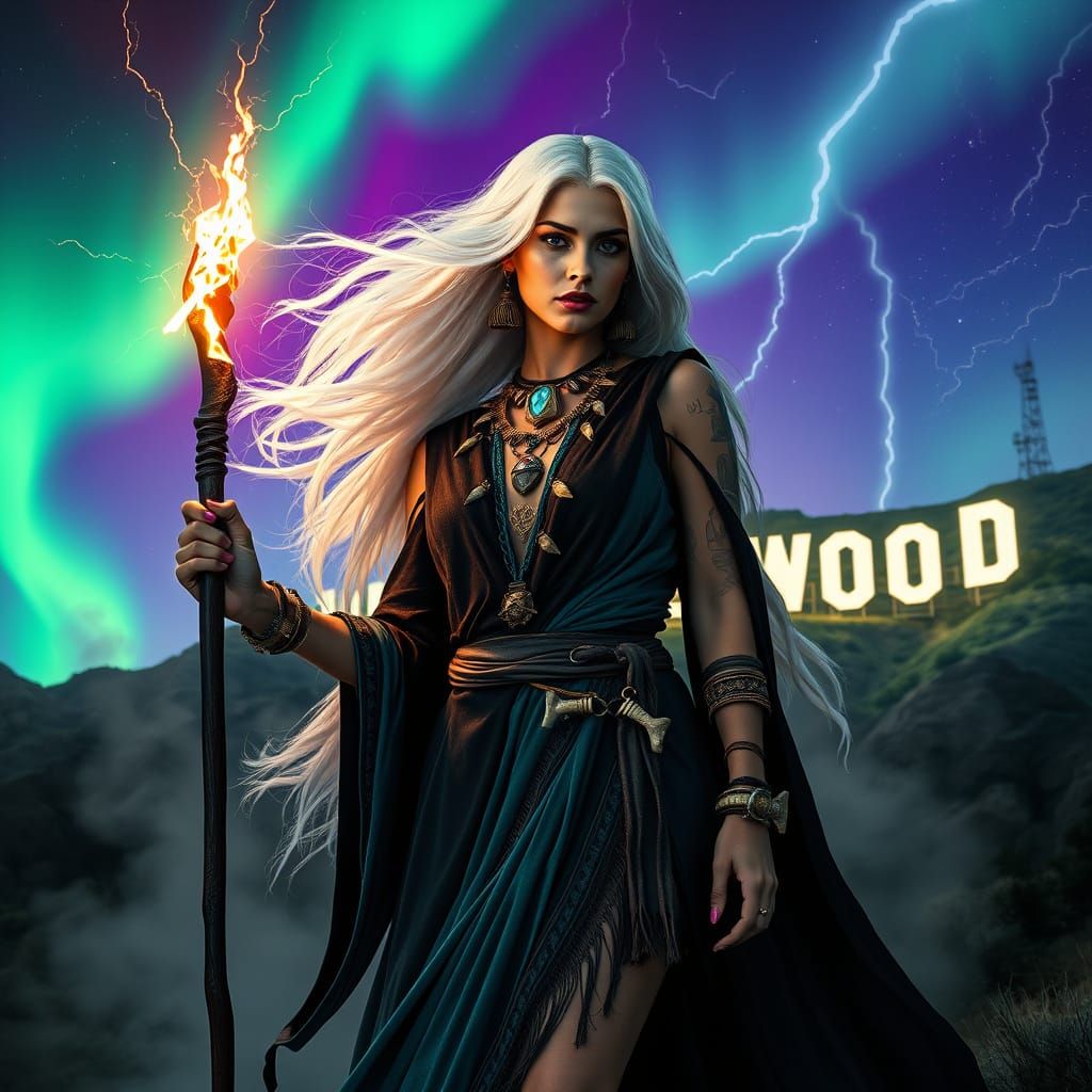Mystical Witch Doctor Confronts Hollywood Sign