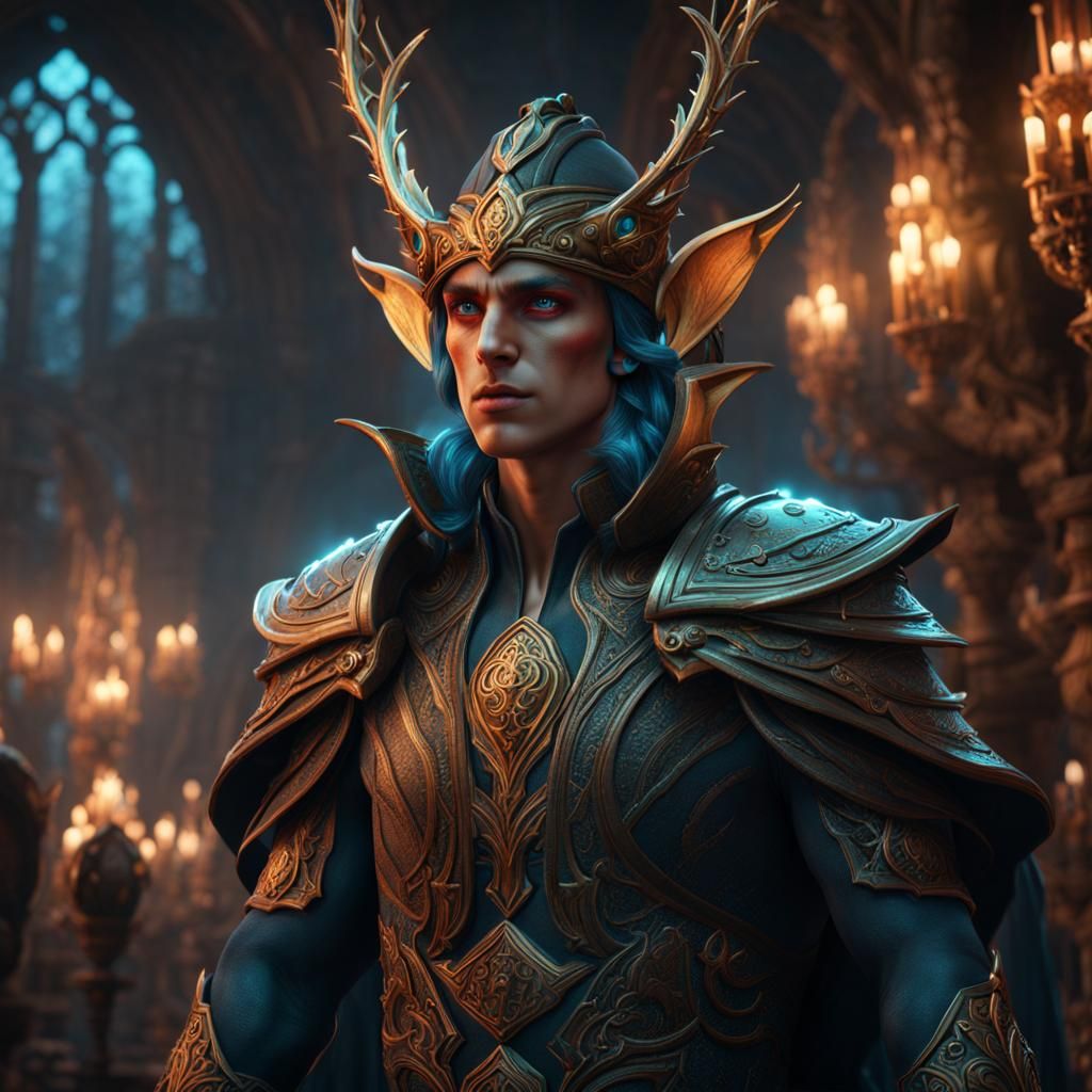 VR Elf in Detailed Fantasy Concept Art